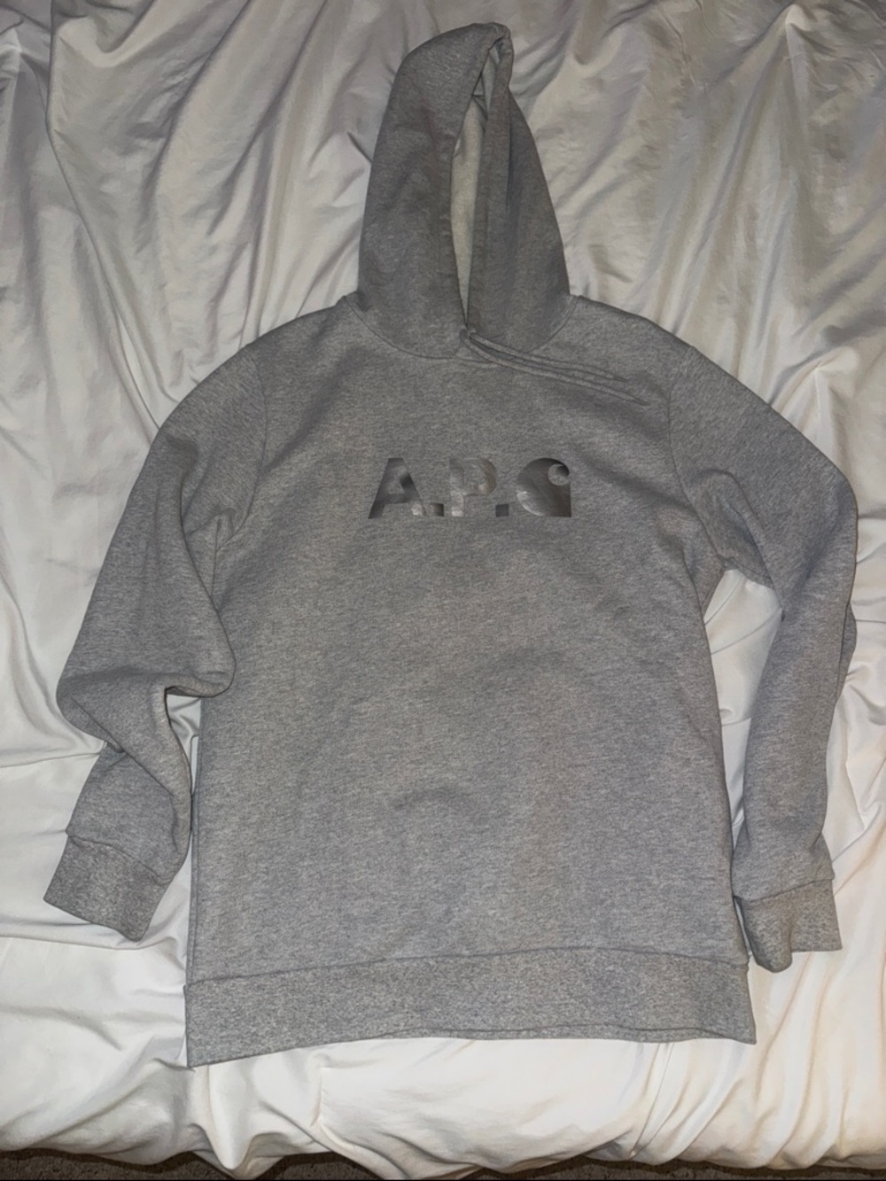 A.P.C. Grey Logo Crewneck Hoodie